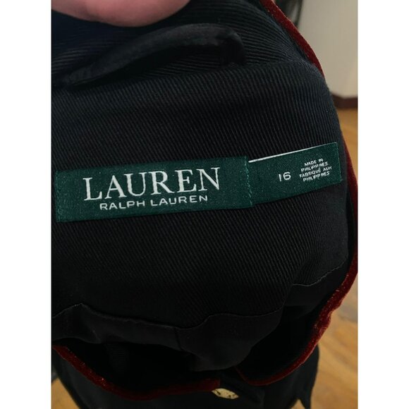 New Ralph Lauren Medium Black Red Velvet Military Equestrian Hussar Jacket S 16 - Picture 15 of 15